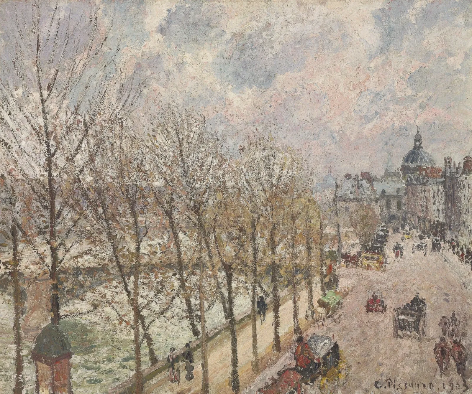 Le Quai Malaquais et l’institut, Printemps, Camille Pissarro