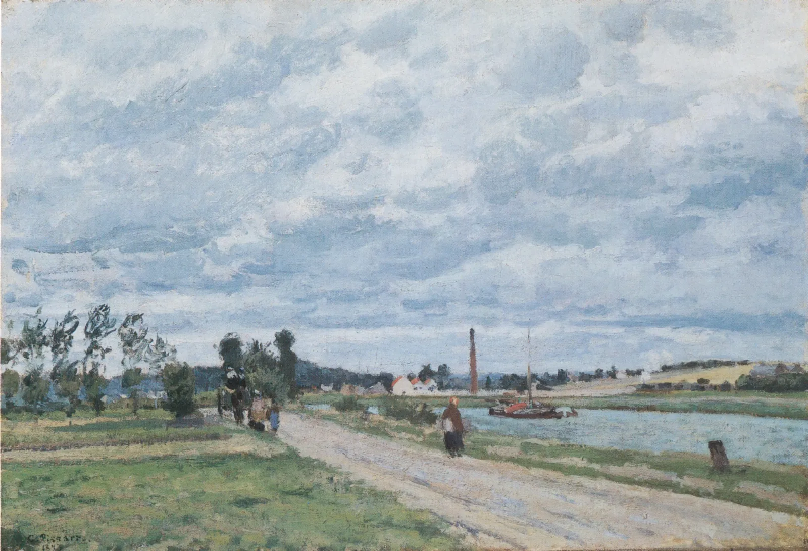 Les Bords de l'Oise près de Pontoise, Camille Pissarro