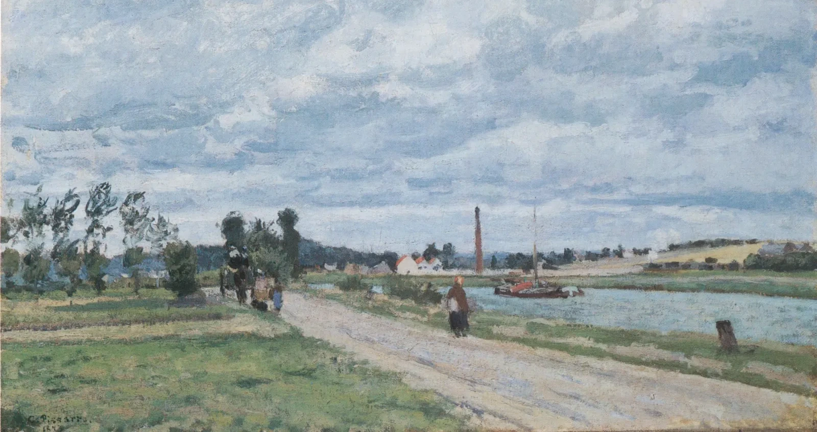 Les Bords de l'Oise près de Pontoise, Camille Pissarro
