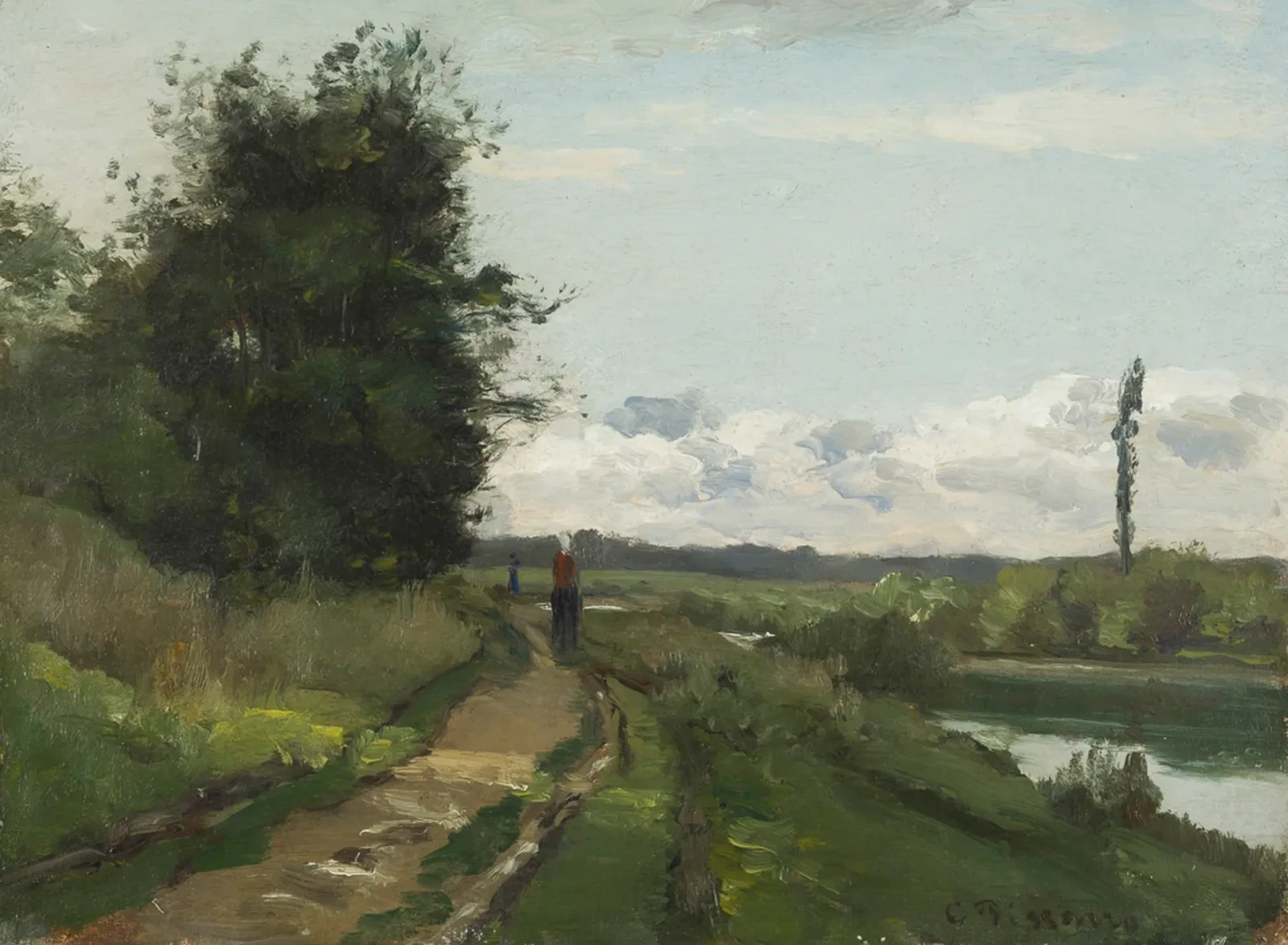 Les bords de la Seine à Bougival, Camille Pissarro