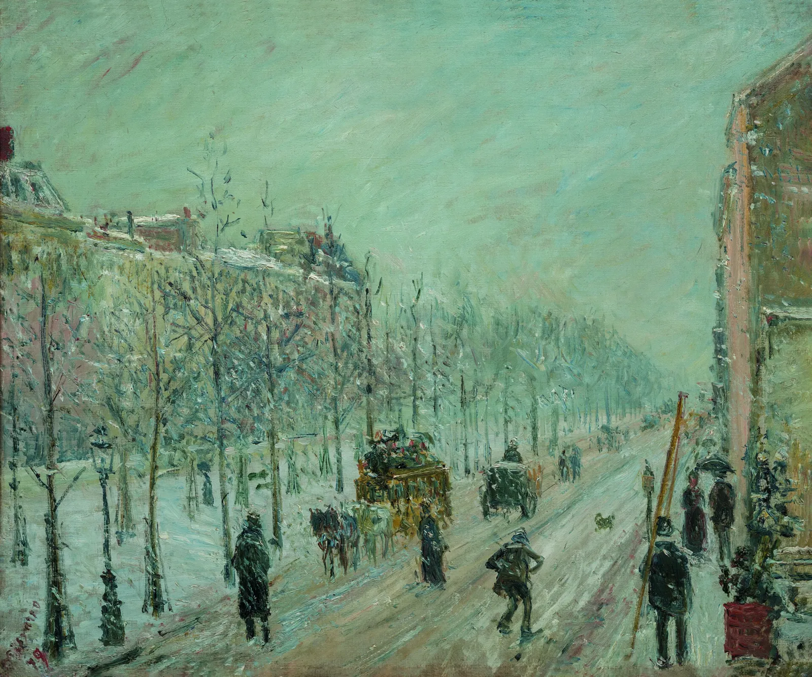 Les boulevards extérieurs. Effet de neige, Camille Pissarro