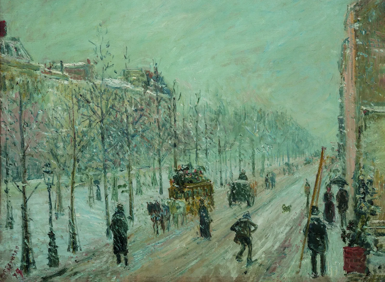 Les boulevards extérieurs. Effet de neige, Camille Pissarro
