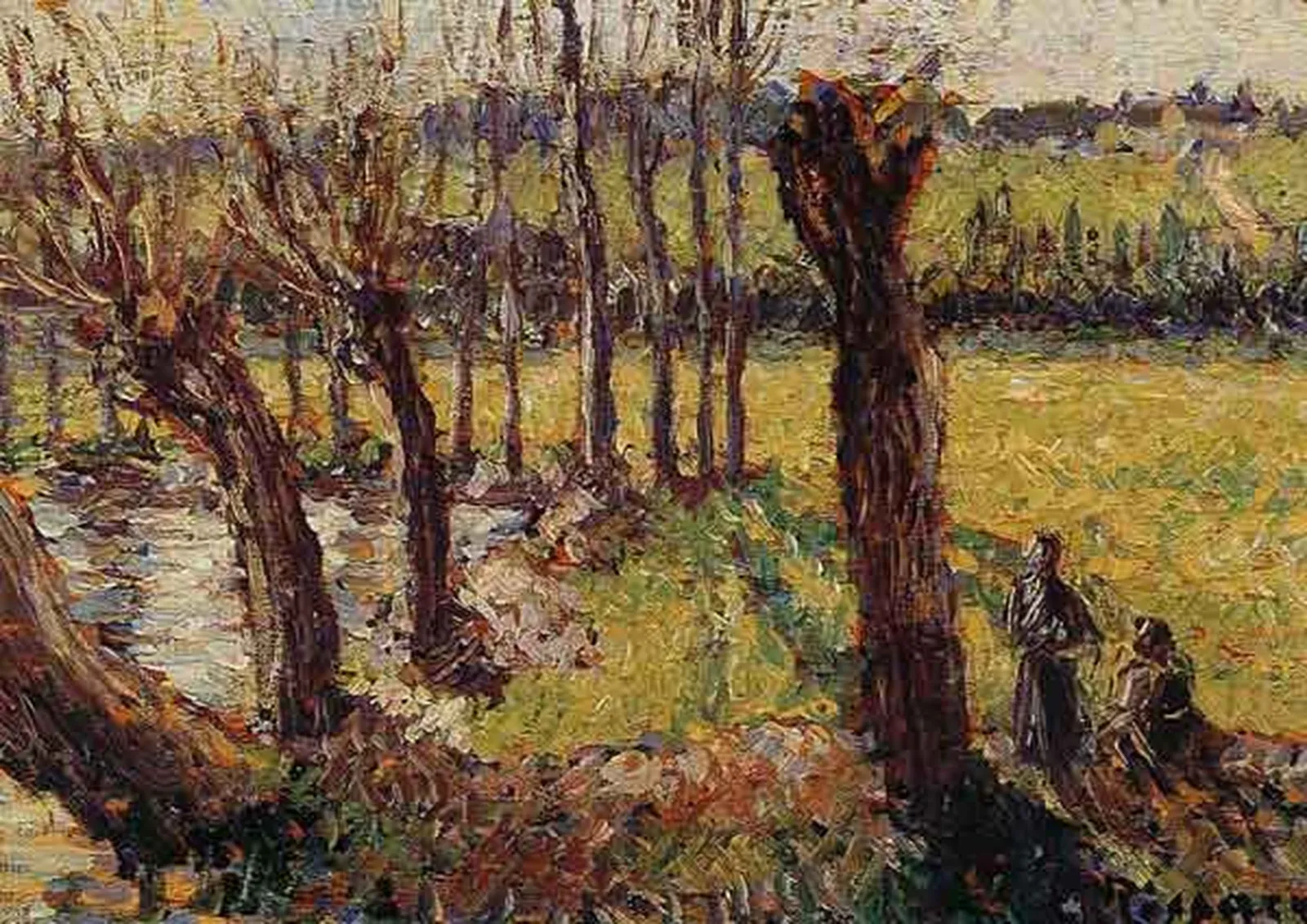 Les Saules en hiver, Eragny, Camille Pissarro