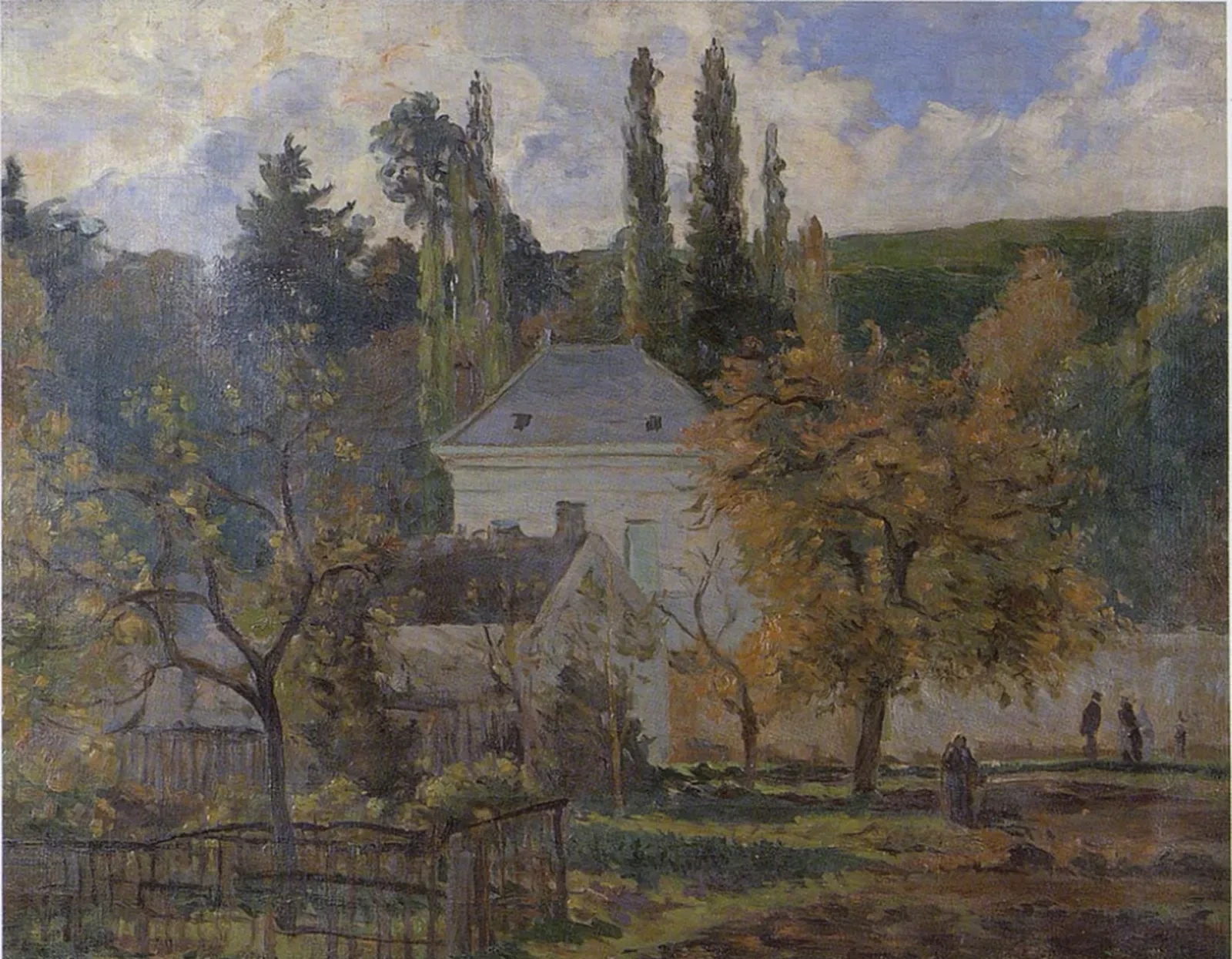 Maison bourgeoise à l'Hermitage, Pontoise, Camille Pissarro