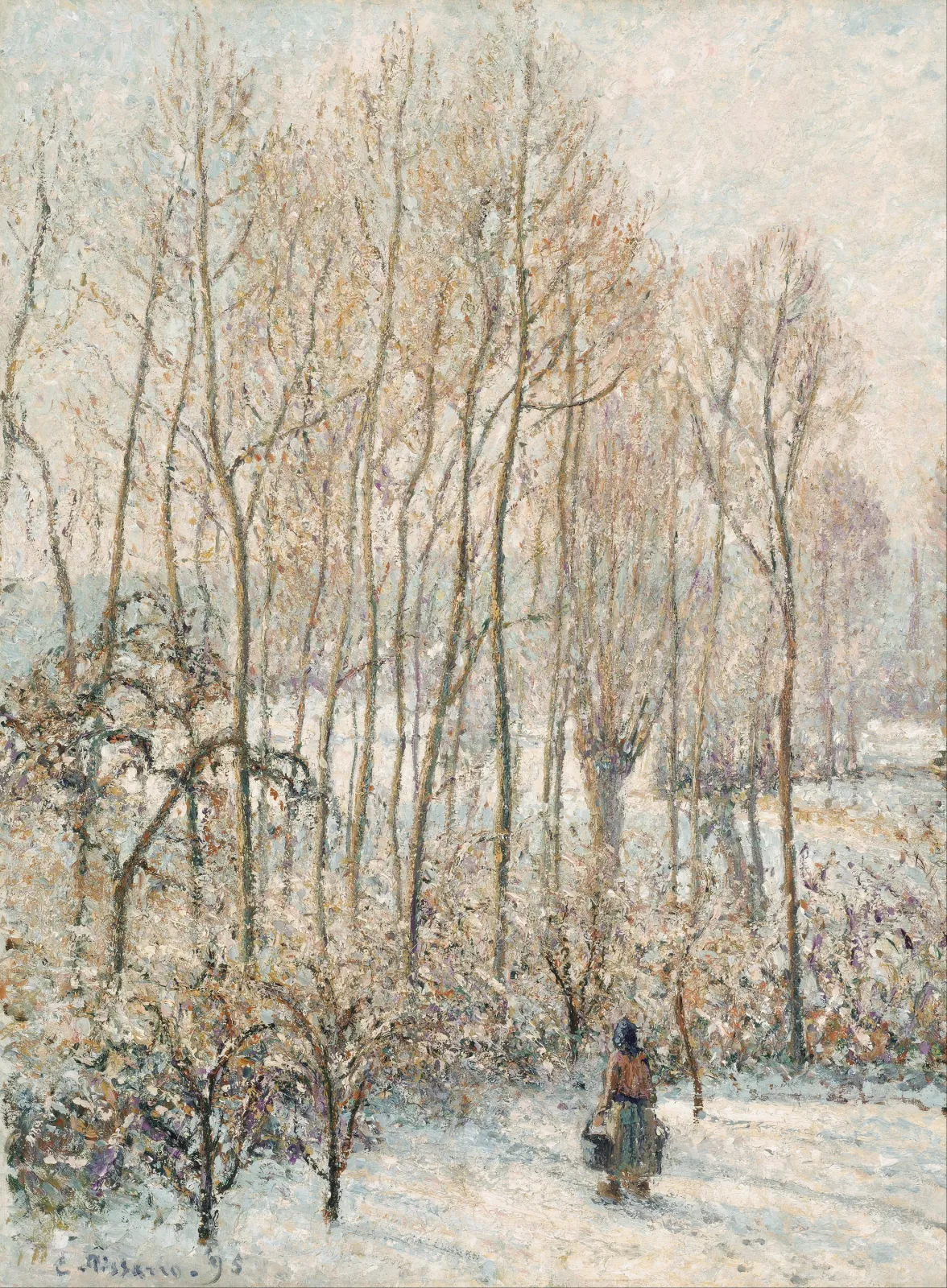 Morning Sunlight on the Snow, Éragny-sur-Epte, Camille Pissarro