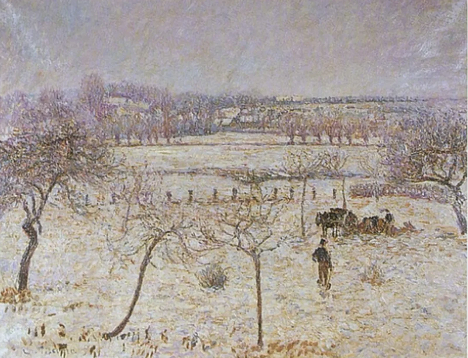 Neige et givre à Éragny, Camille Pissarro