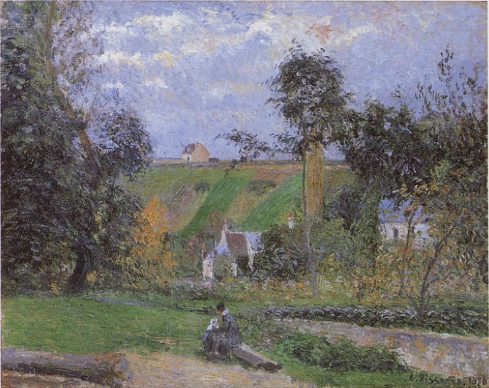 On the Bank of the ravine de Saint-Antoine, L'Hermitage, Pontoise, Camille Pissarro