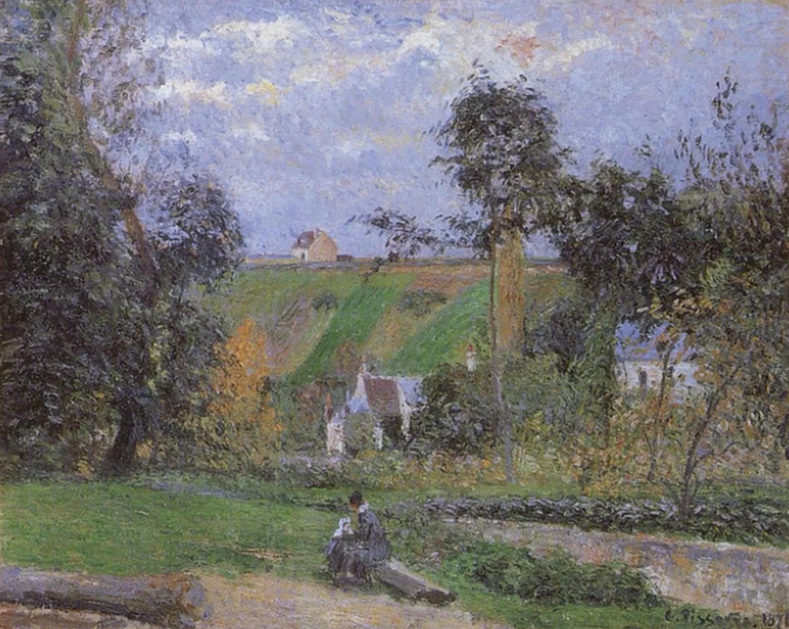 A orillas del barranco de Saint-Antoine, L'Hermitage, Pontoise, Camille Pissarro