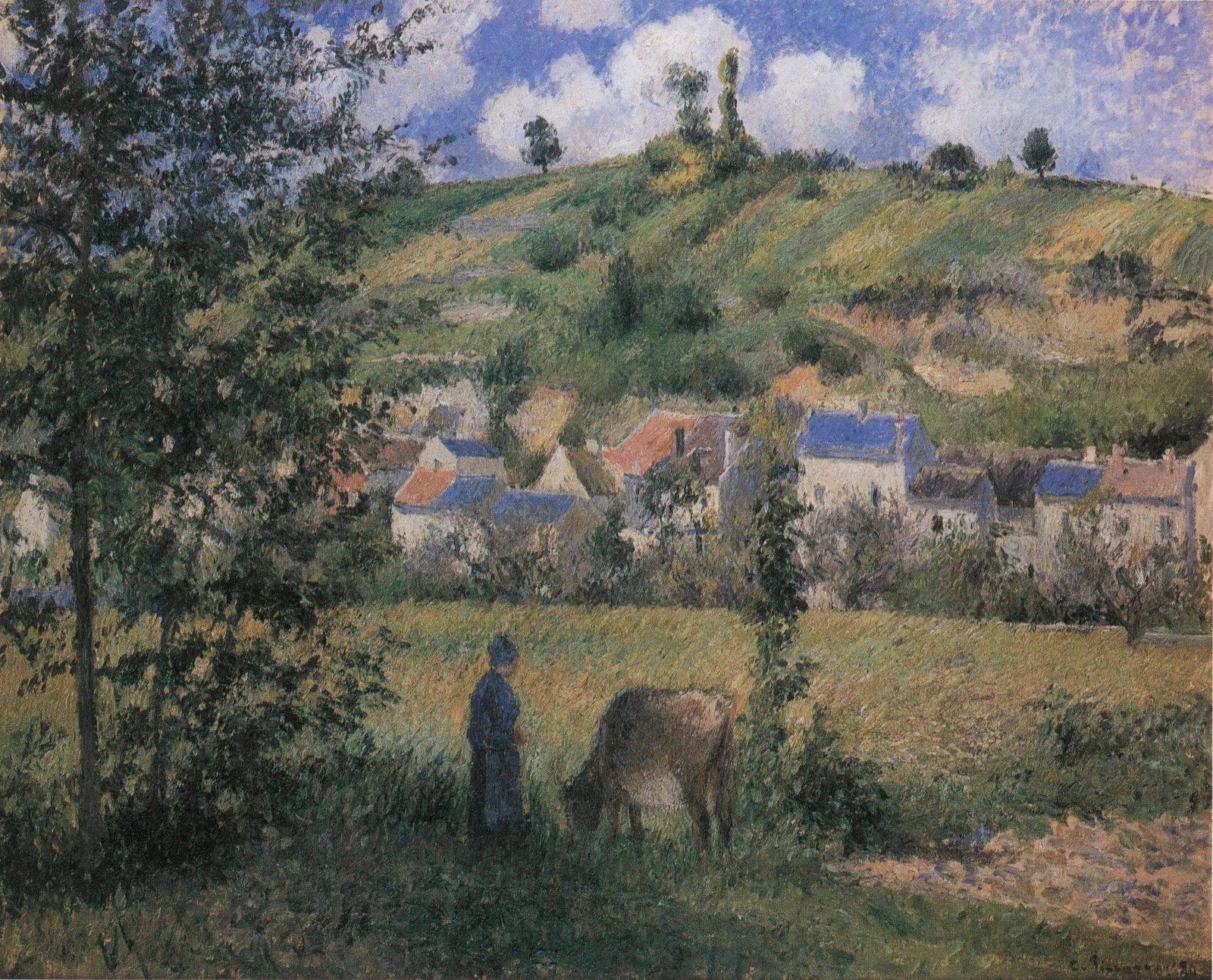 Paysage à Chaponval, Camille Pissarro