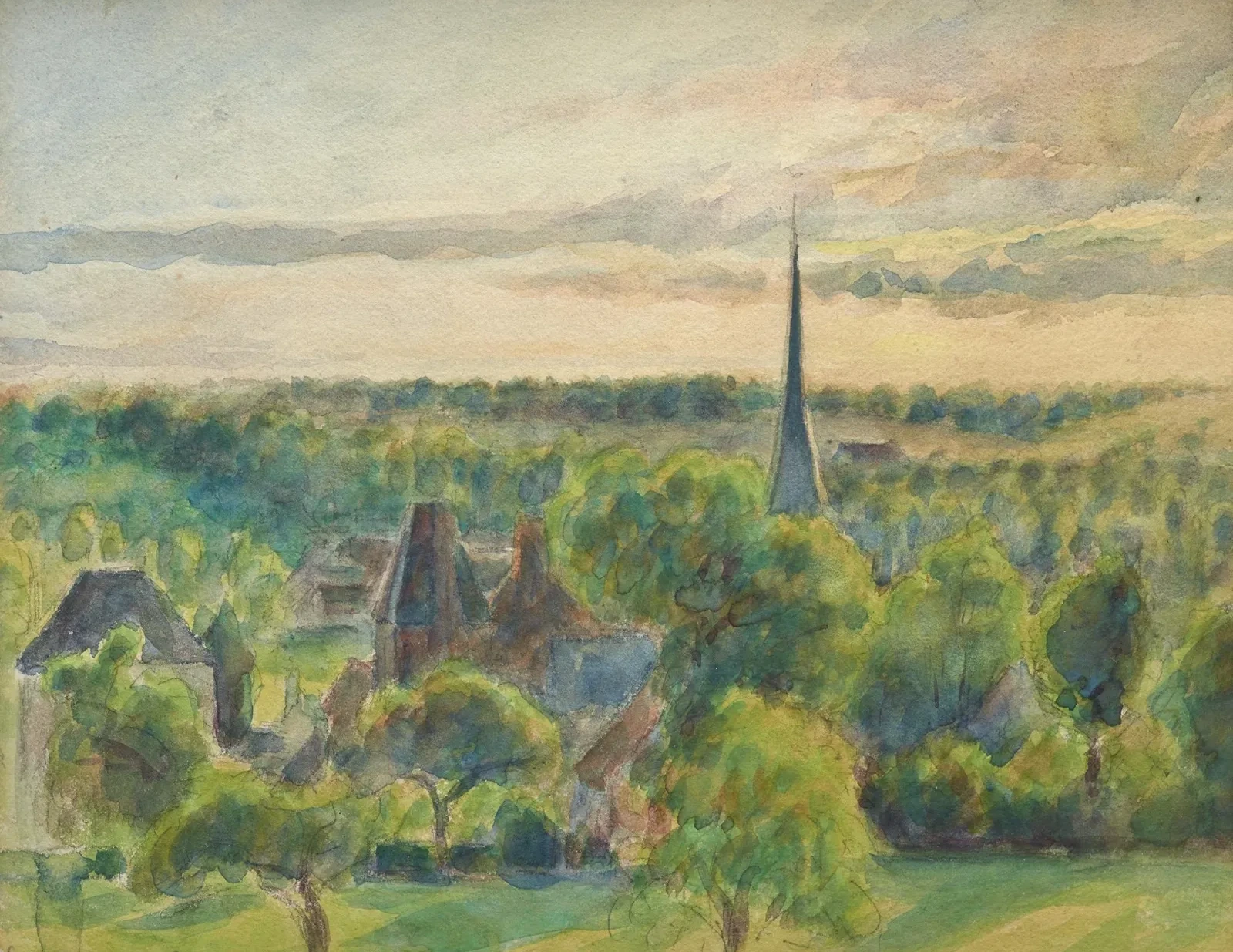 Paysage à Eragny, Camille Pissarro
