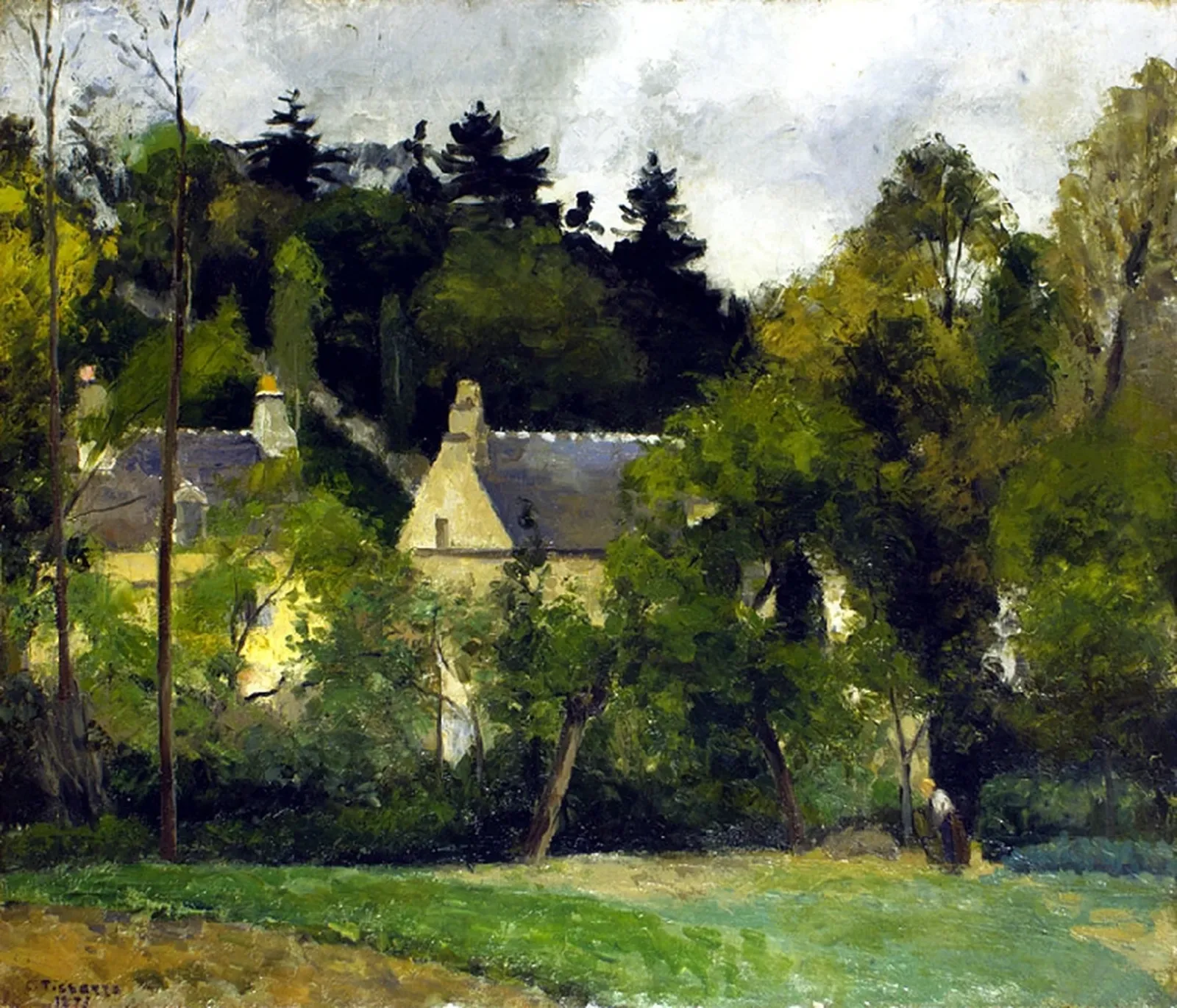 Paysage à l'Hermitage, Pontoise, Camille Pissarro