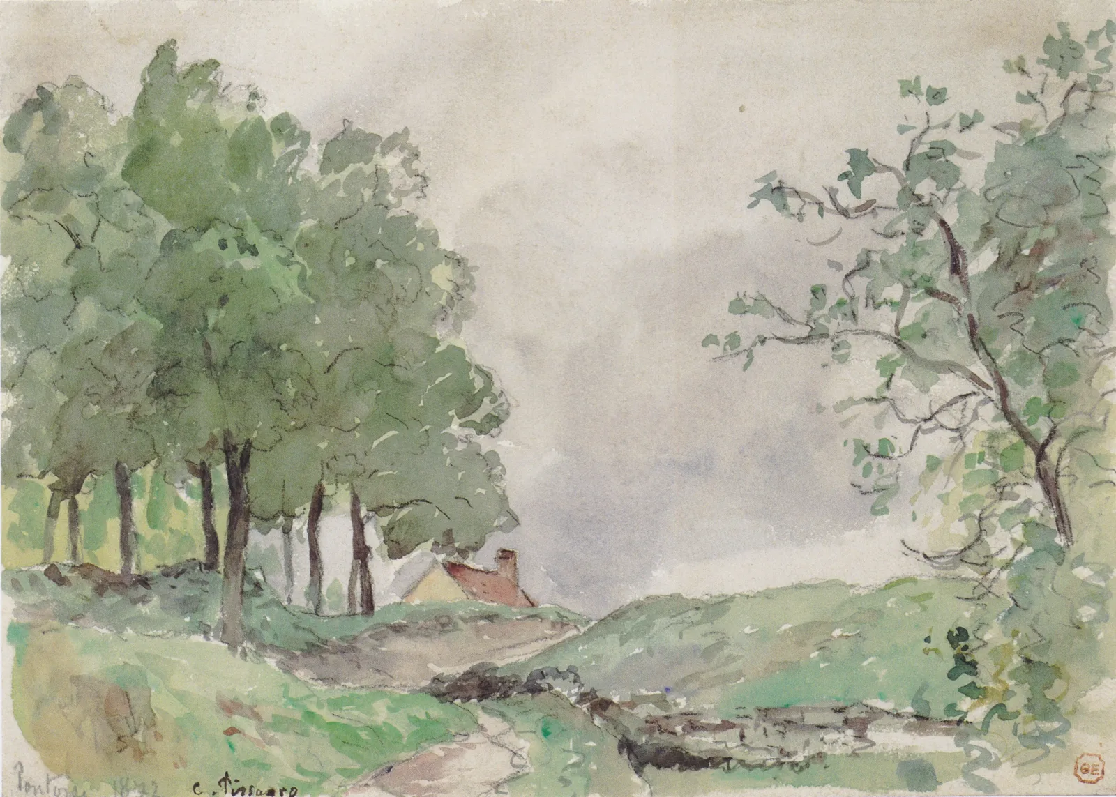 Paysage à Pontoise, Camille Pissarro