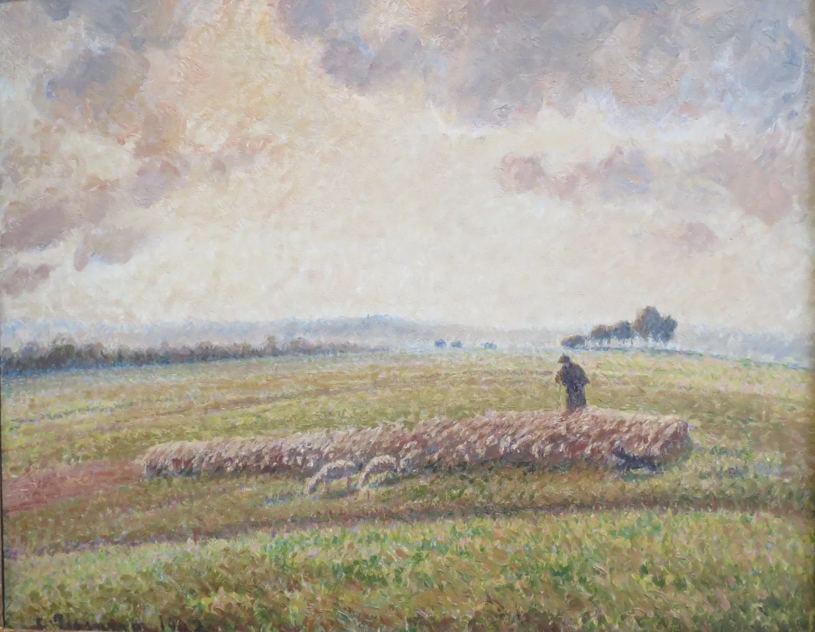 Paysage avec troupeau de moutons, Camille Pissarro