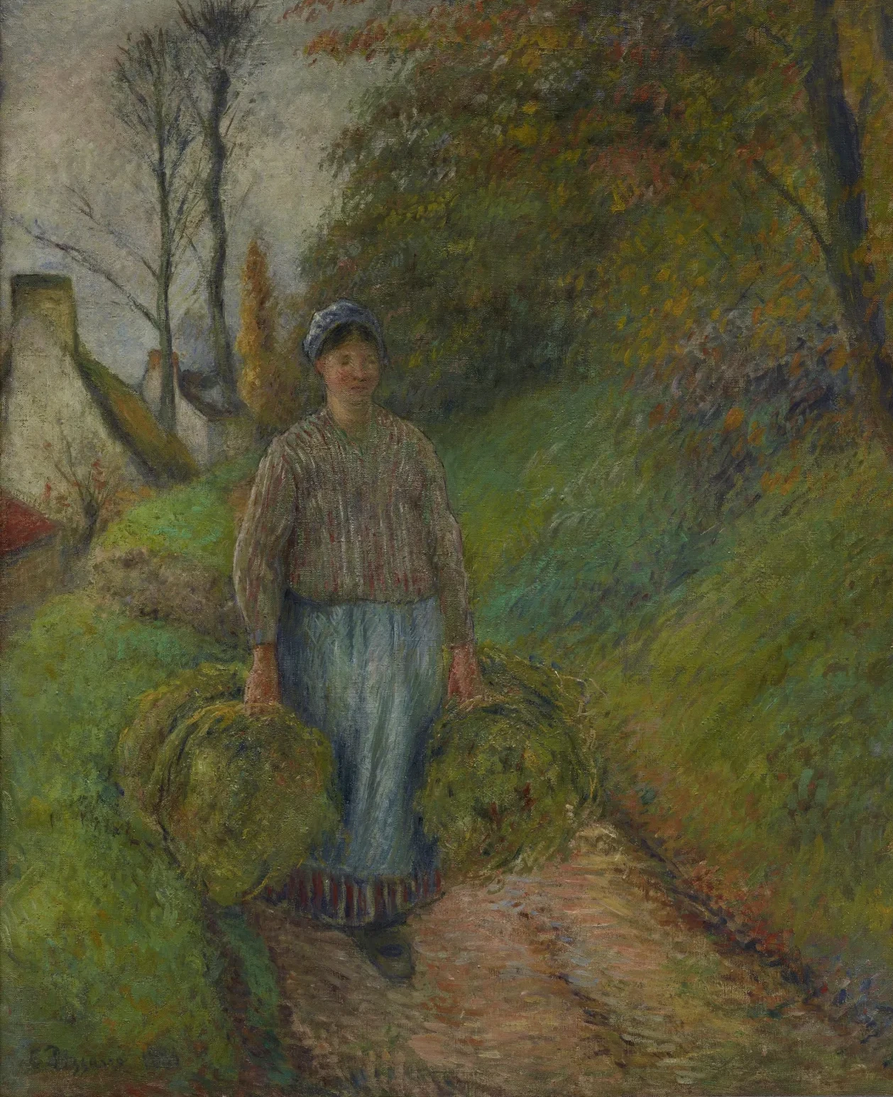 Paysanne portant deux balles de foin, Camille Pissarro