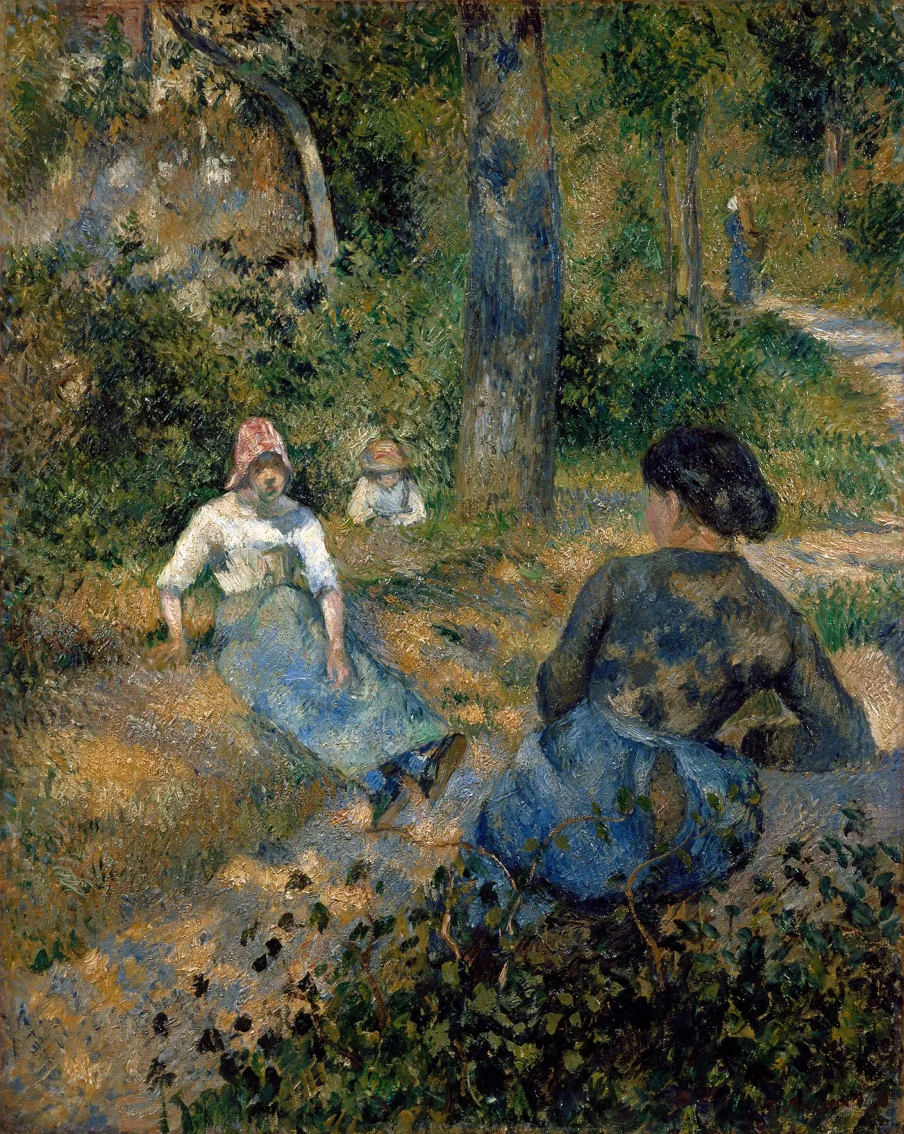 Paysannes au repos, Camille Pissarro