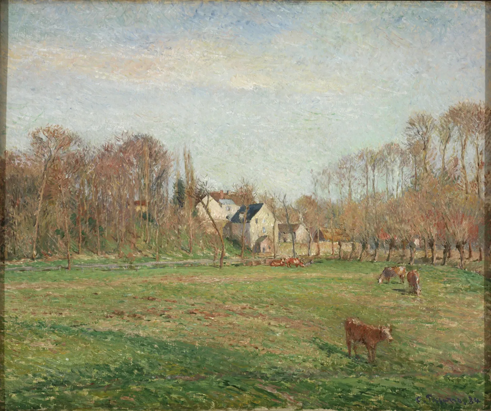 Petit-Moulin et prairie à Osny, Camille Pissarro
