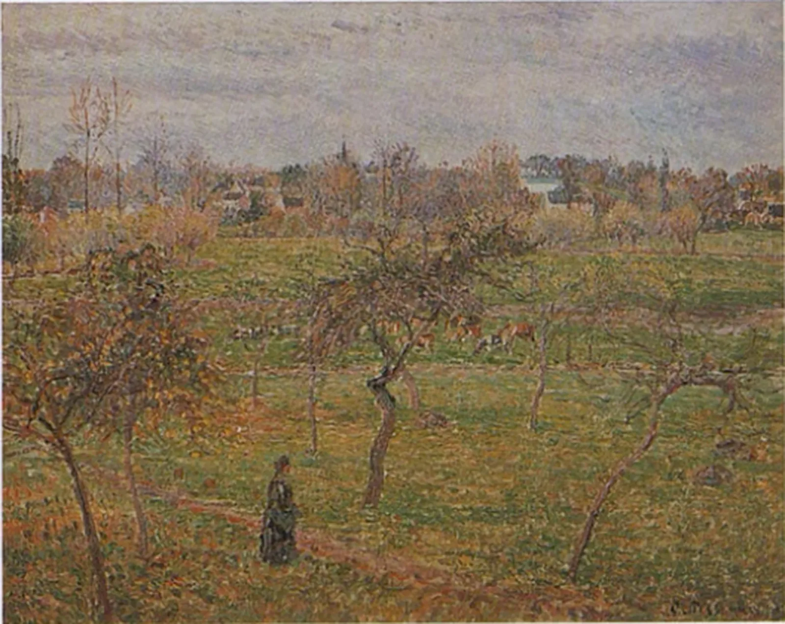 Pommiers dans le pré à Eragny, Camille Pissarro