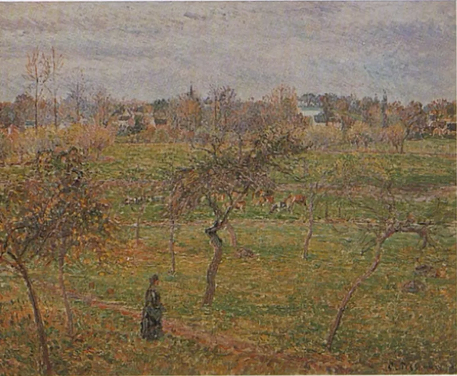 Pommiers dans le pré à Eragny, Camille Pissarro