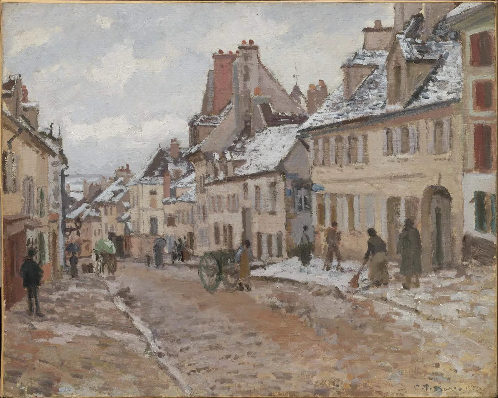 Pontoise, le chemin de Gisors en hiver, Camille Pissarro