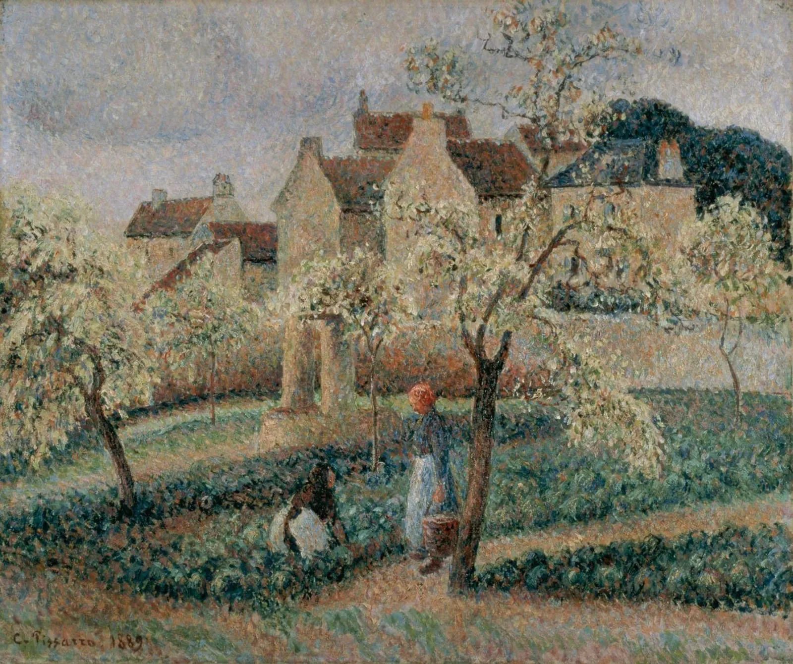 Pruniers en fleurs, Pontoise, Camille Pissarro