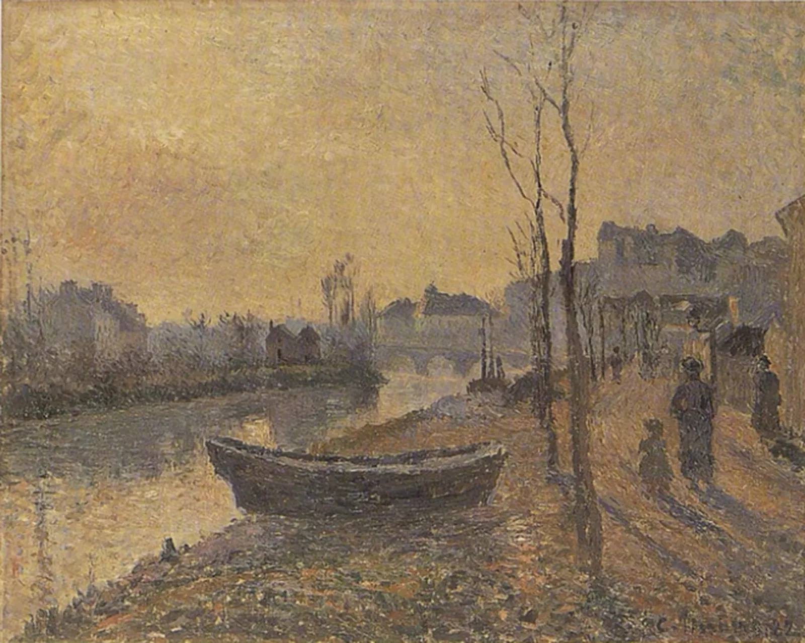 Quai du Pothuis, bords de l'Oise, Camille Pissarro