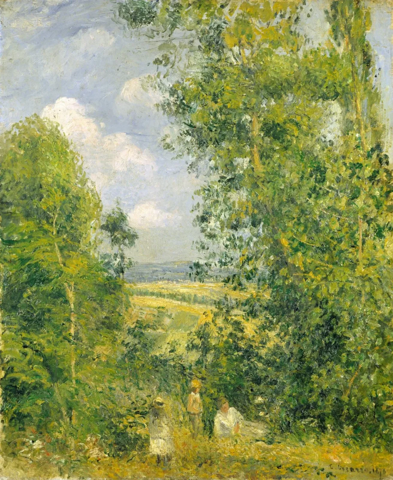 Repos dans le bois (côte des Grouettes), Pontoise, Camille Pissarro