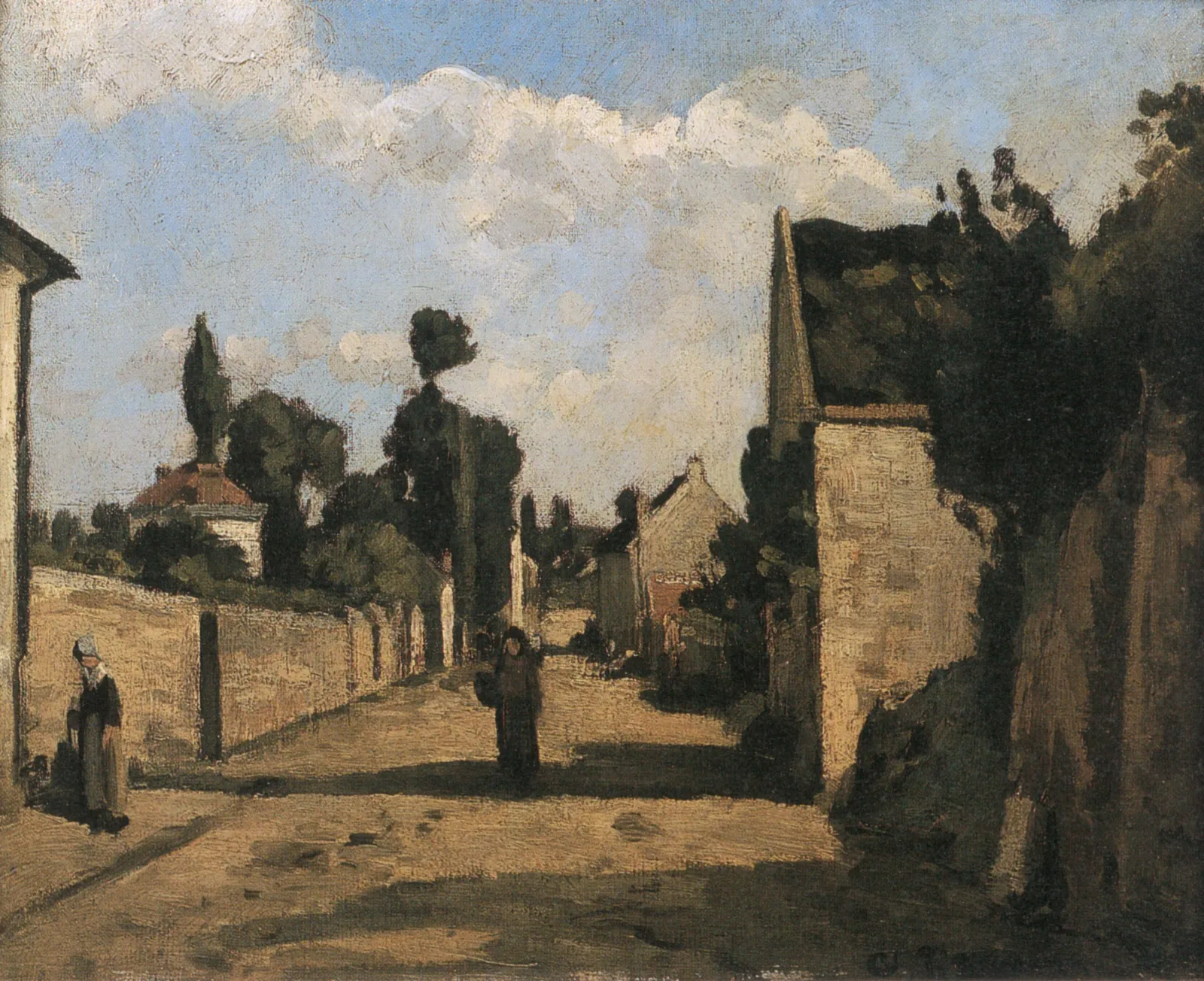 Rue de l'Hermitage à Pontoise, Camille Pissarro