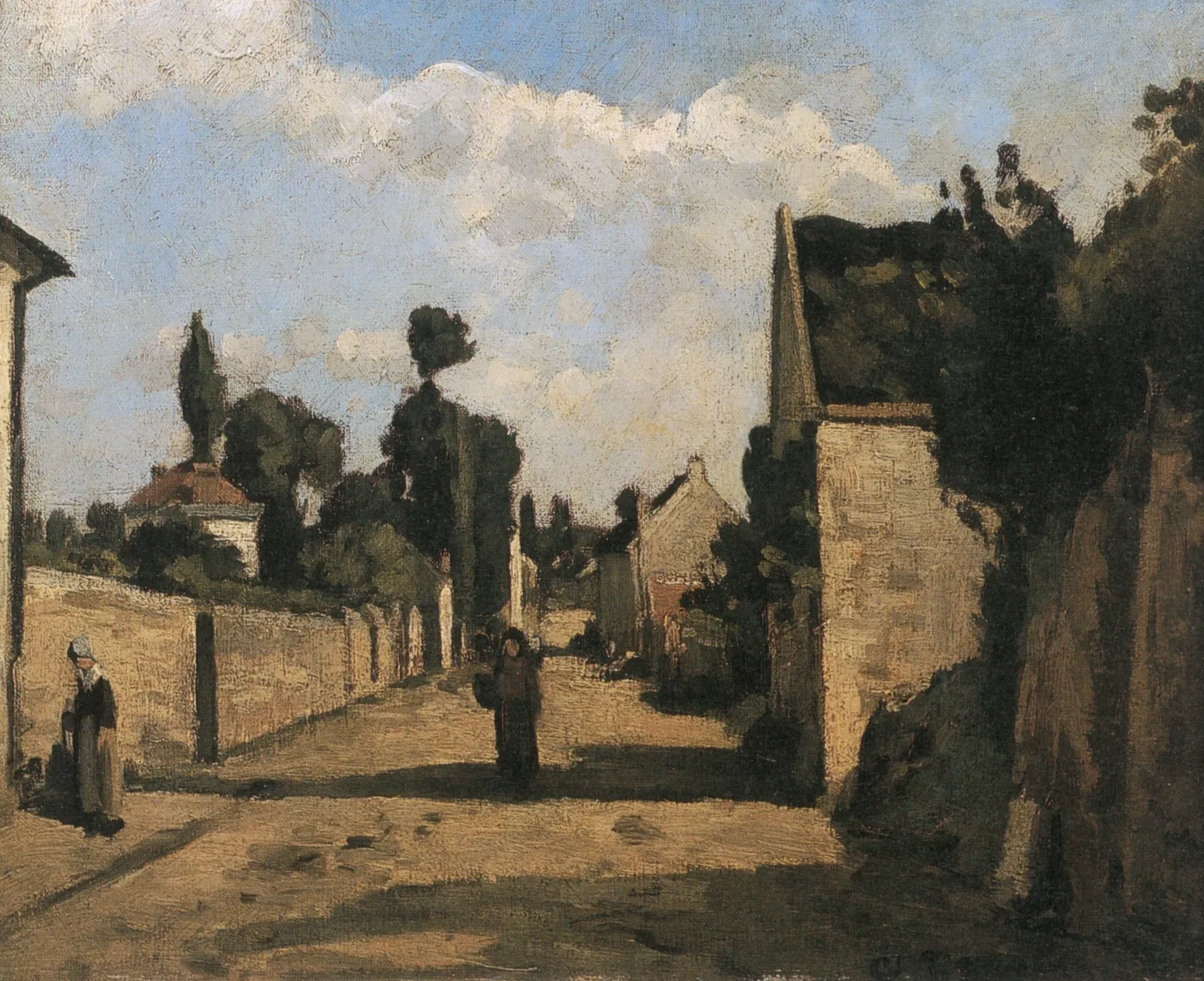 Rue de l'Hermitage en Pontoise, Camille Pissarro