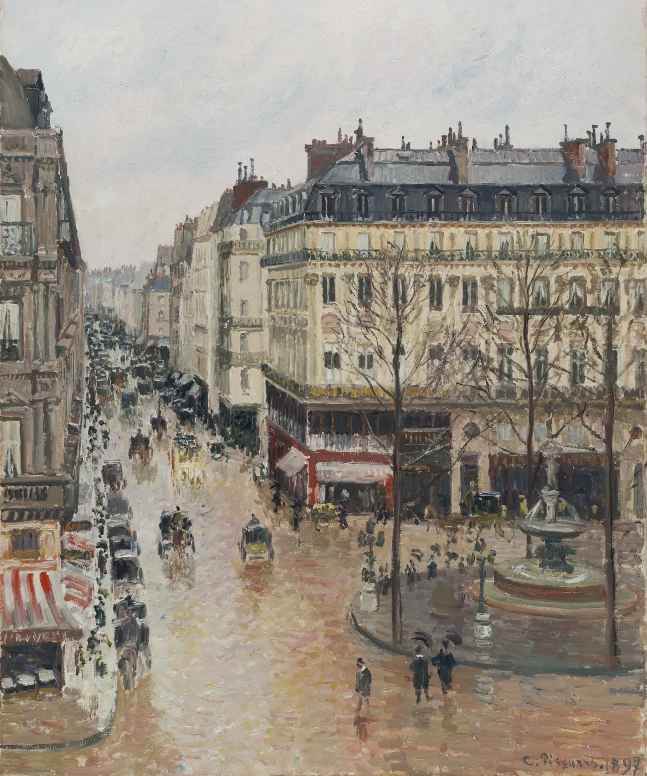 Rue Saint-Honoré, Après-midi, Effet de Pluie, Camille Pissarro