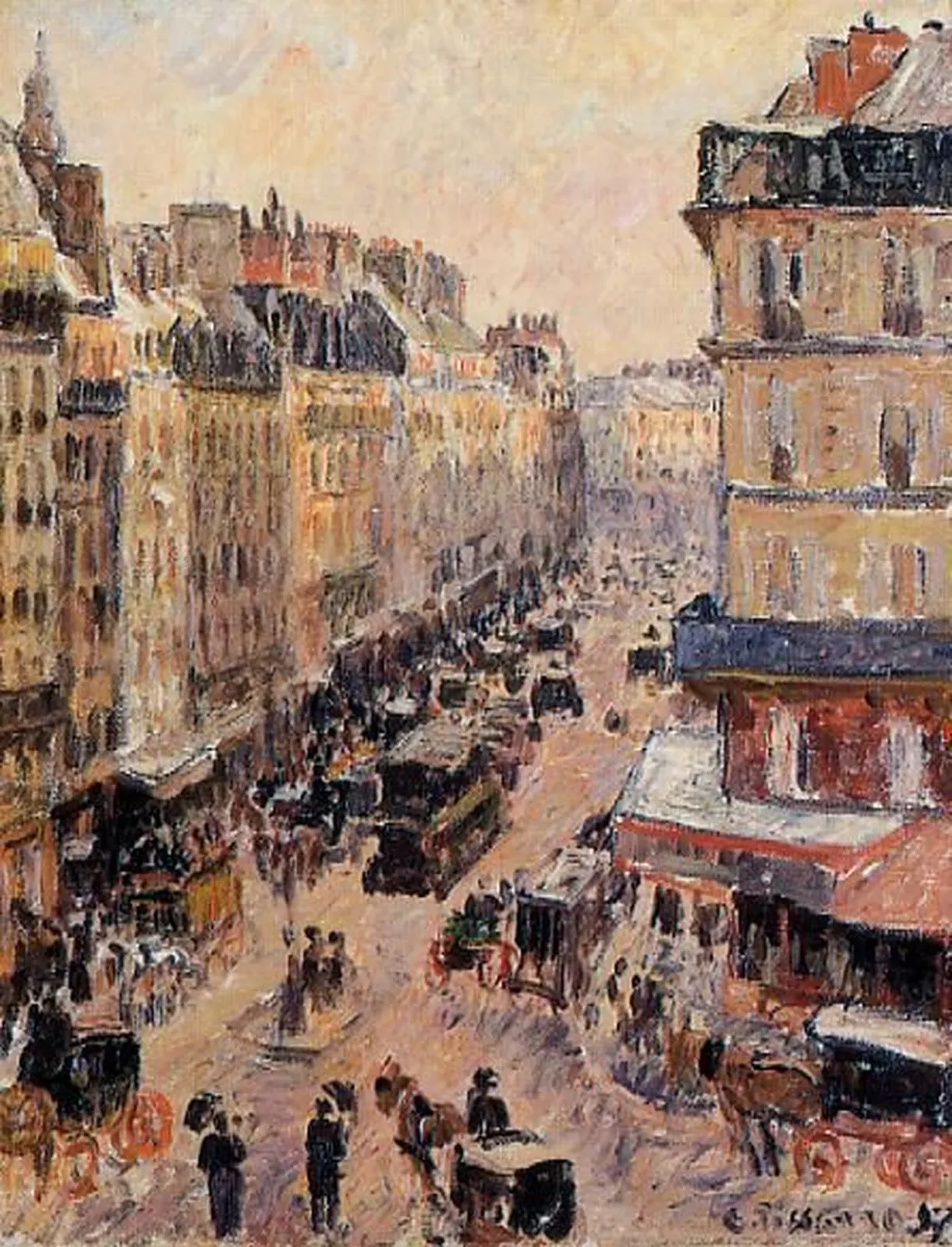 Rue Saint-Lazare, Effect of Sunlight, Camille Pissarro