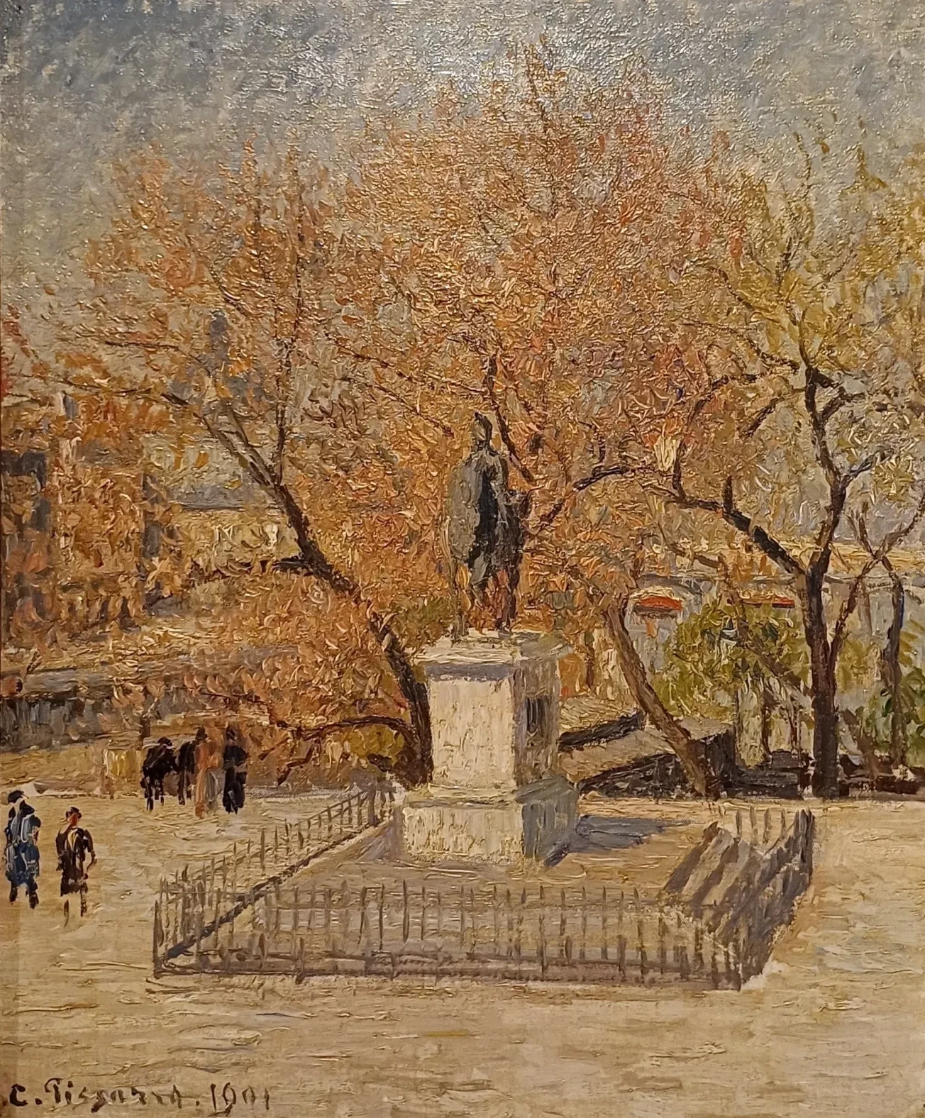 Statue de Henri IV, début de printemps, Camille Pissarro