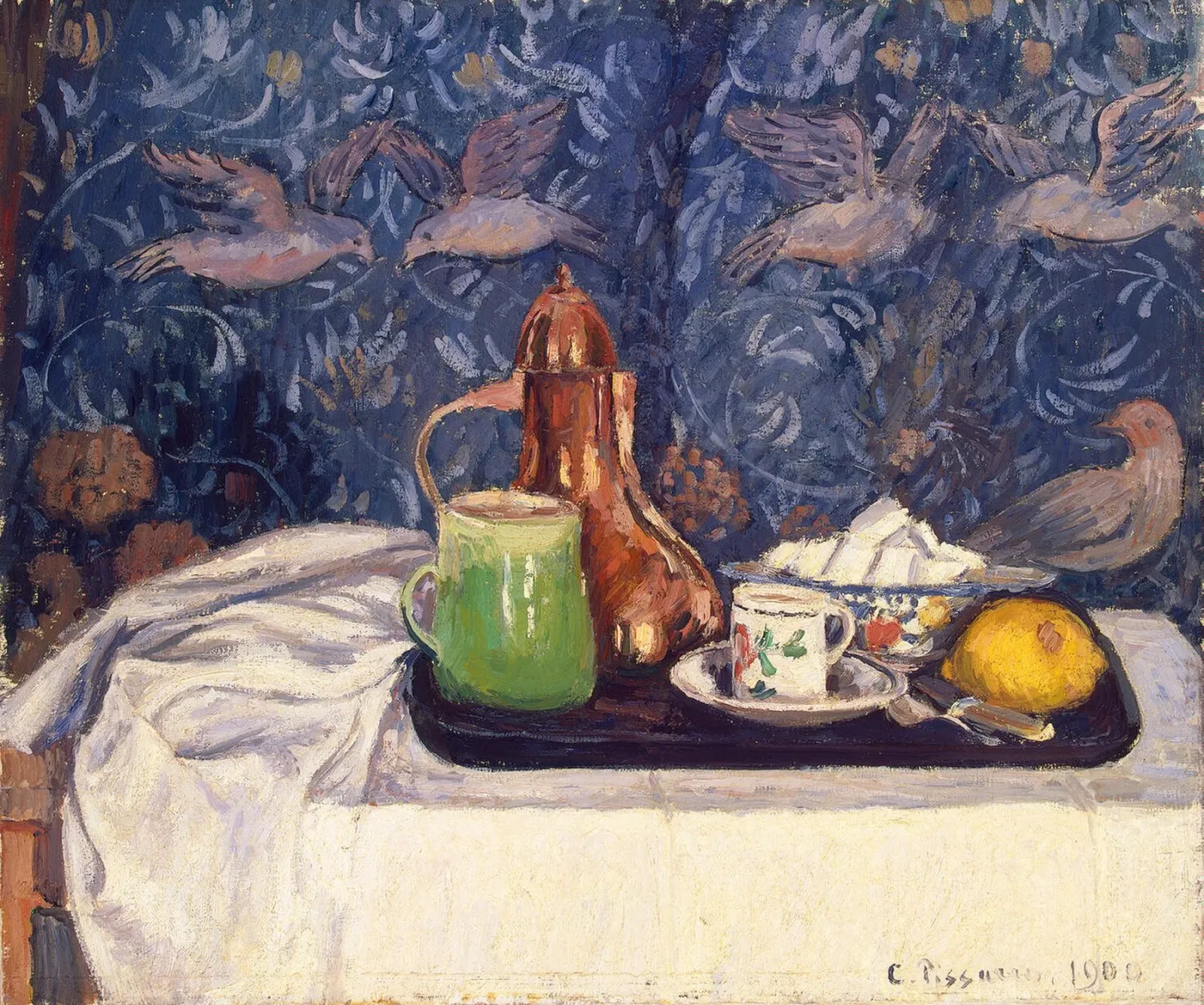 Still Life with a Coffeepot, Camille Pissarro