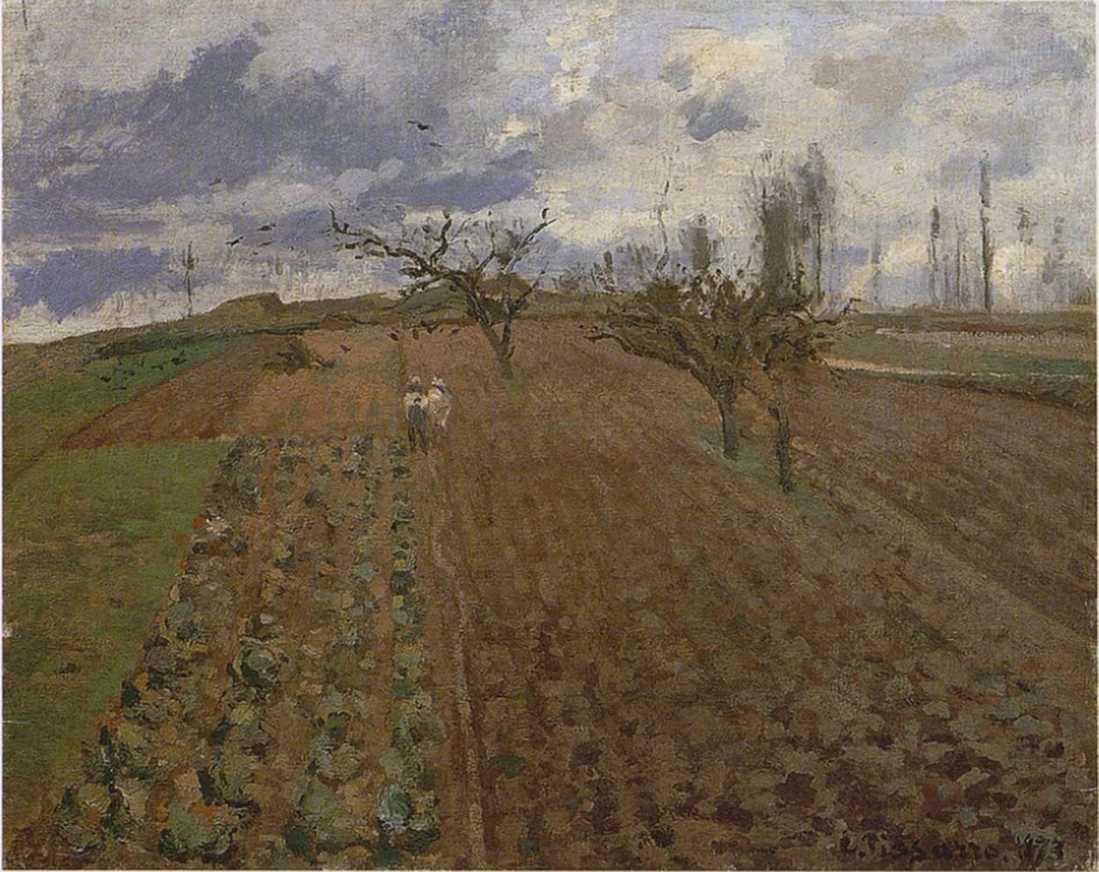 Terres labourées près d'Osny, Camille Pissarro