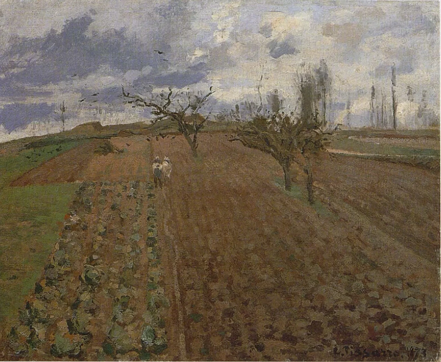 Terres labourées près d'Osny, Camille Pissarro