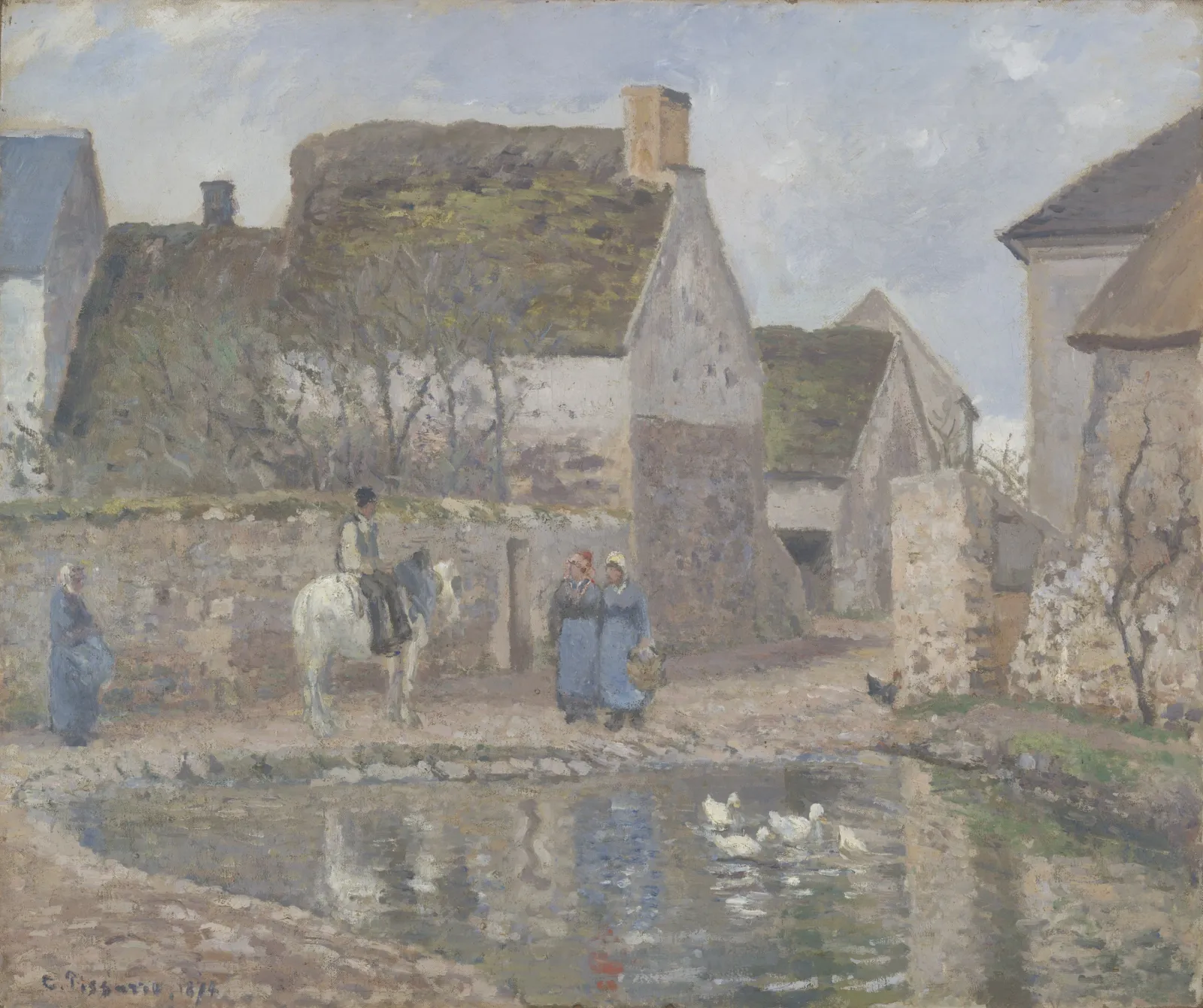 The Duck Pond at Ennery, Camille Pissarro