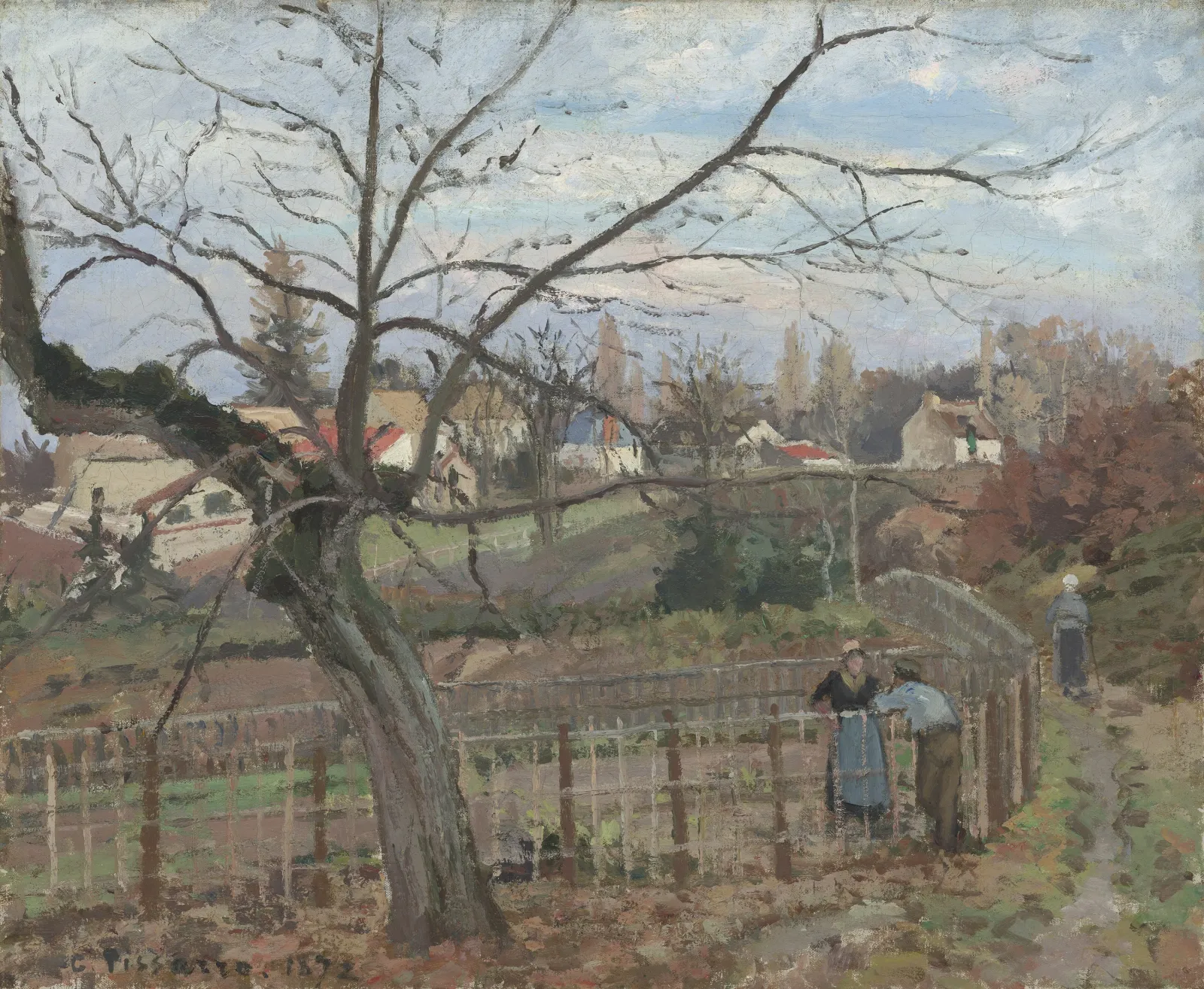 The Fence, Camille Pissarro