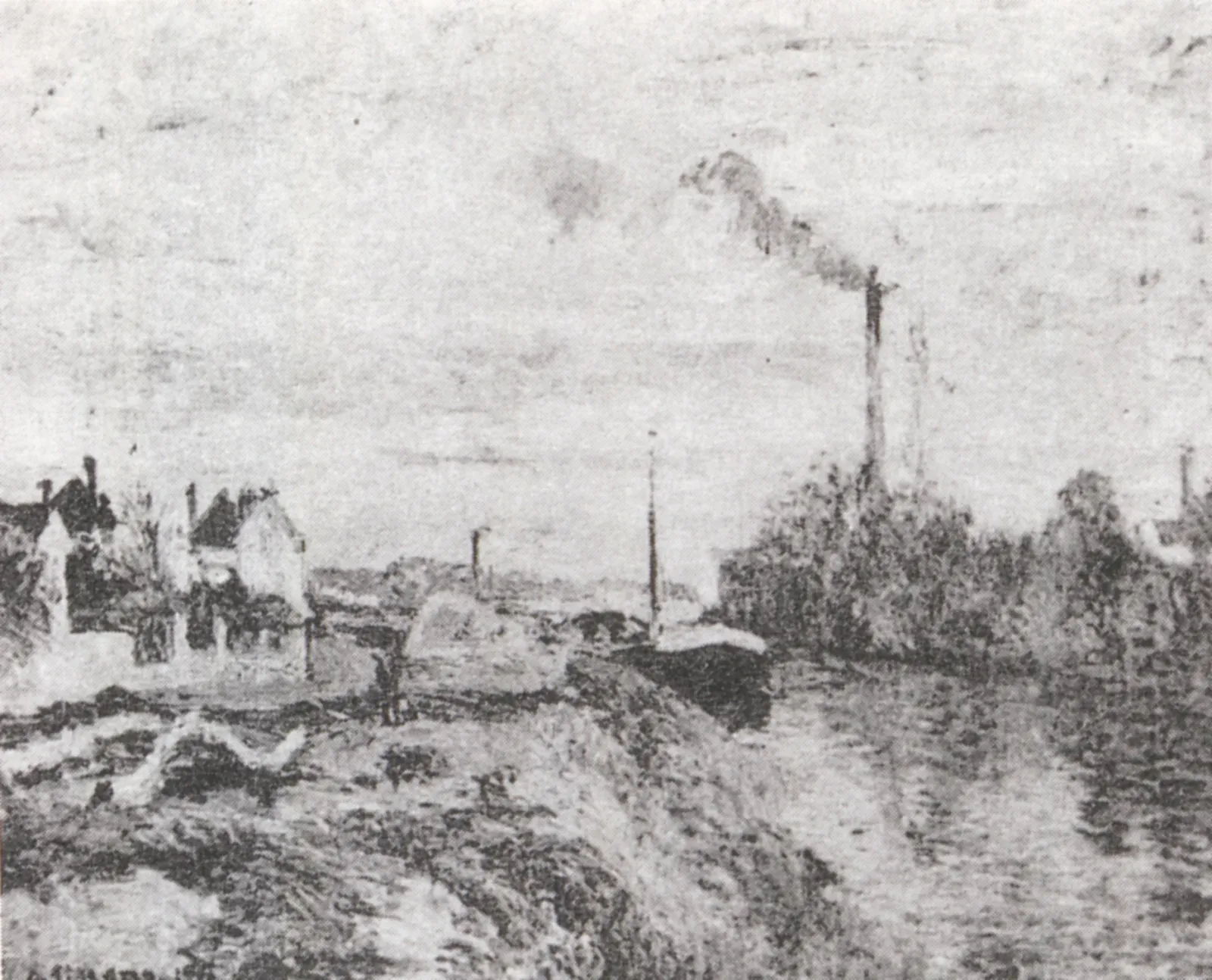The Quai du Pothuis à Pontoise, Camille Pissarro