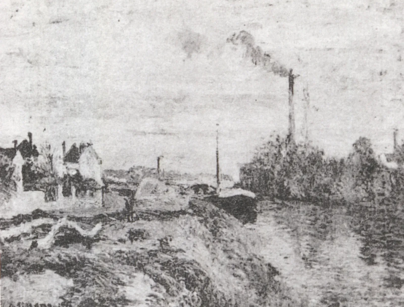 The Quai du Pothuis à Pontoise, Camille Pissarro