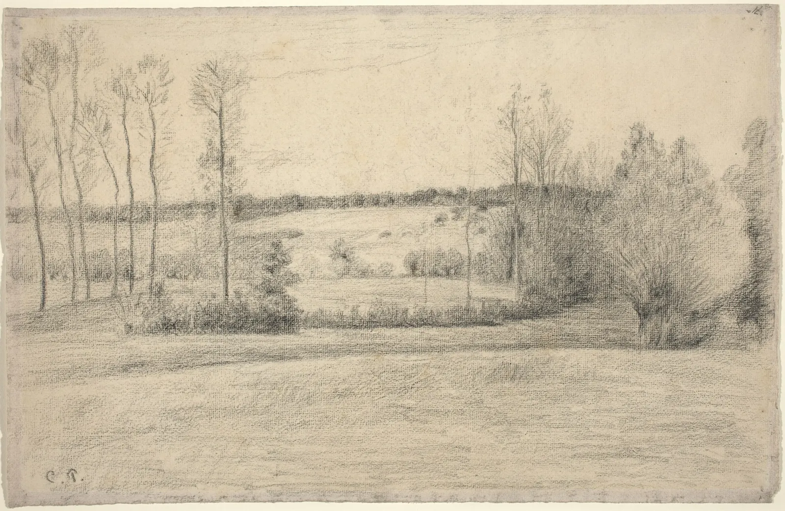 Trees and Meadows at Eragny, Camille Pissarro