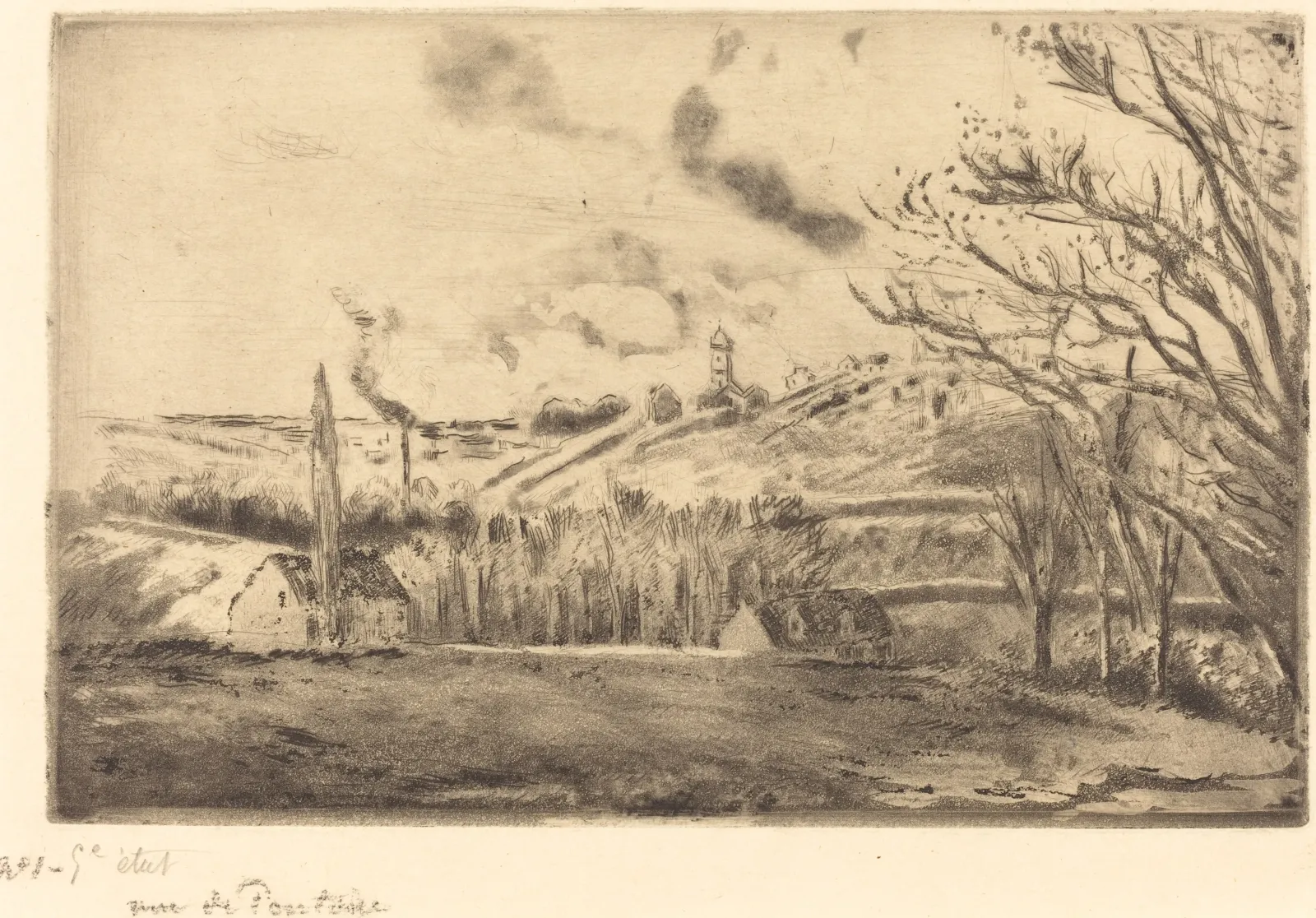 View of Pontoise (Vue de Pontoise), Camille Pissarro