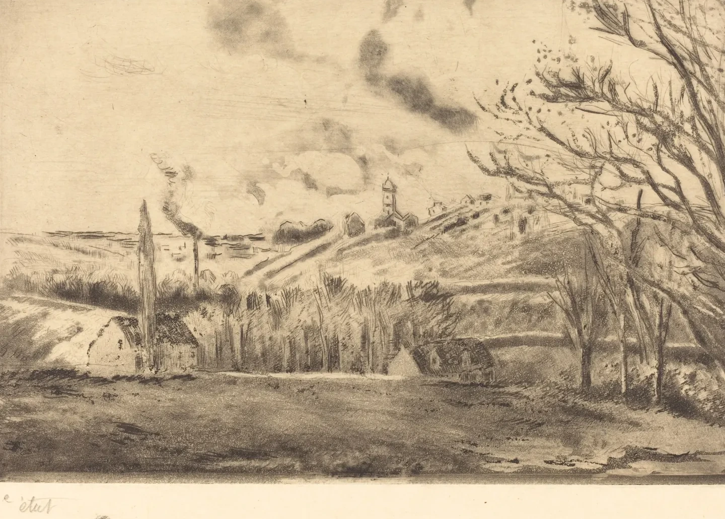 View of Pontoise (Vue de Pontoise), Camille Pissarro