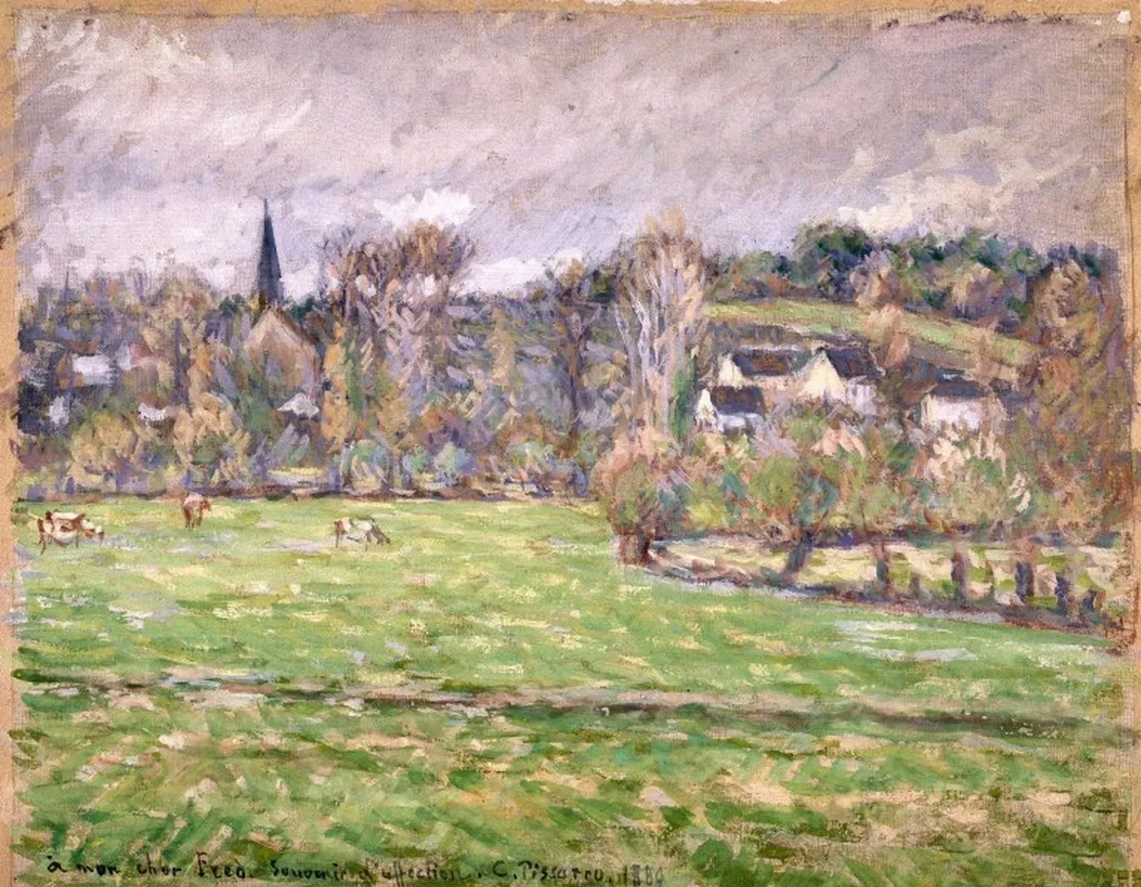 Vue de Bazincourt, Camille Pissarro