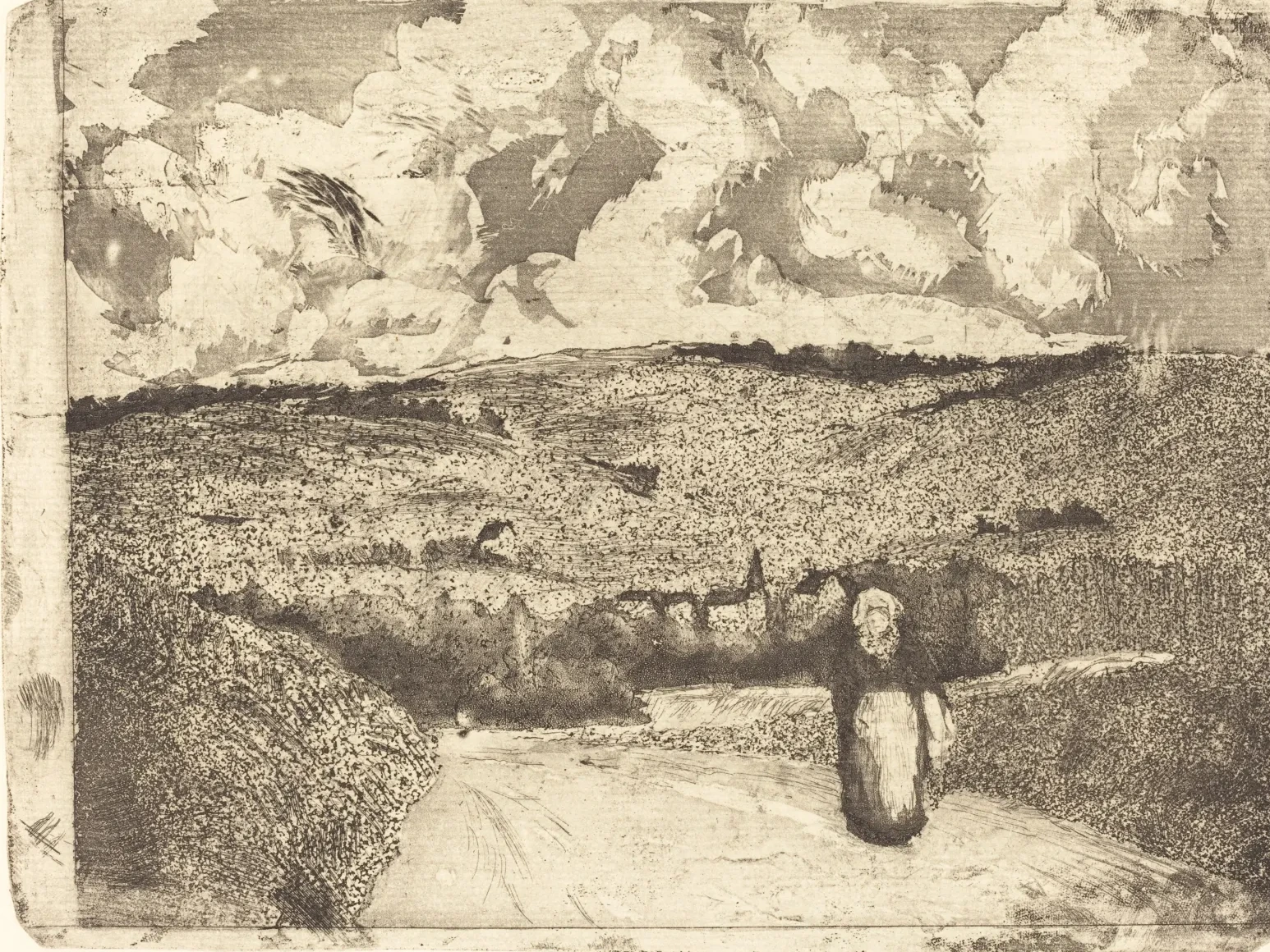 Woman on the Road (La femme sur la route), Camille Pissarro