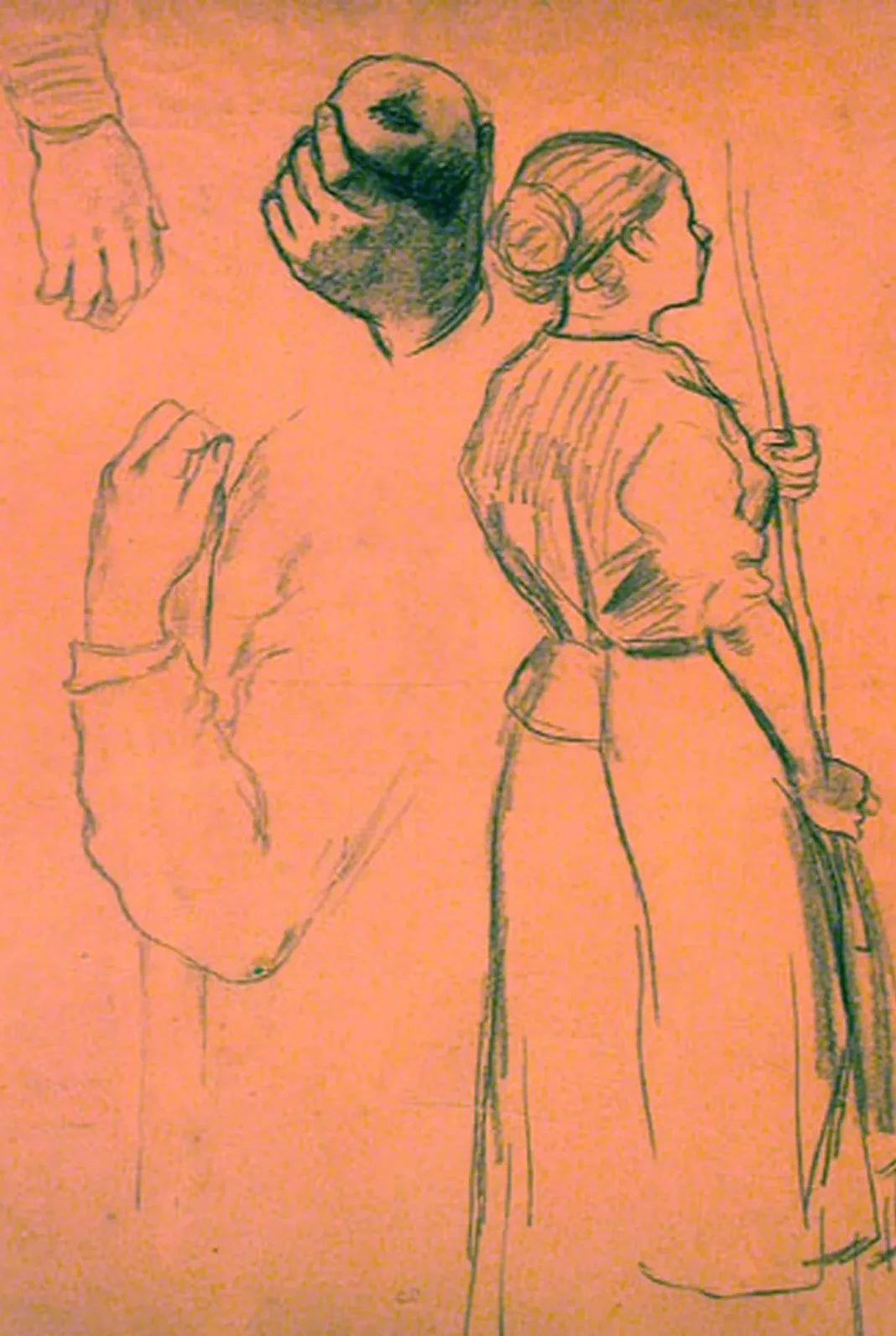 Woman with Broom, Camille Pissarro