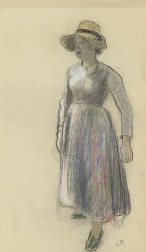 A Peasant Girl in a Straw Hat