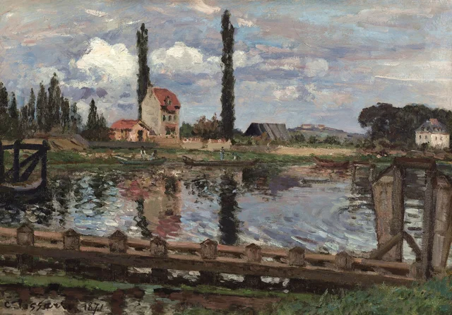 A orillas del Sena en Port-Marly, Camille Pissarro