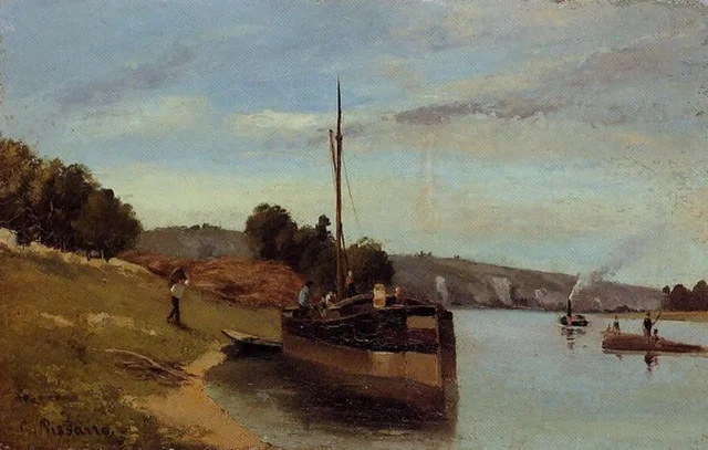 Barcazas en La Roche-Guyon, Argenteuil, feria