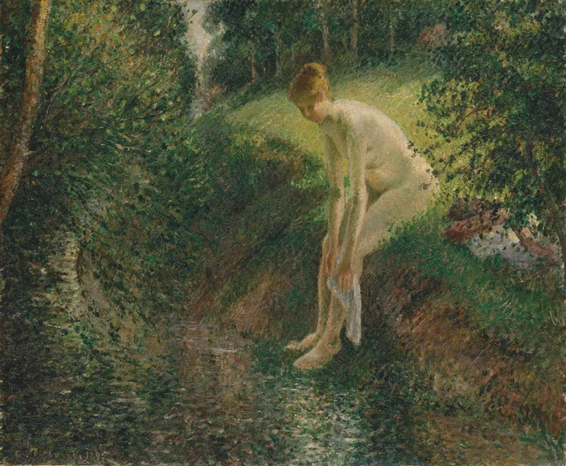 Bañista en el bosque