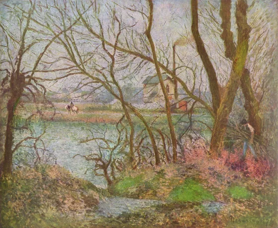 Bords de l'Oise, près de Pontoise, temps gris