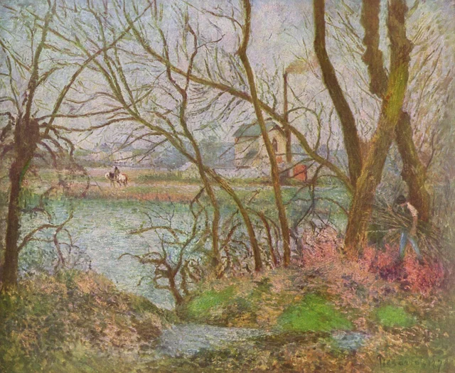 Orillas del Oise, cerca de Pontoise, tiempo gris